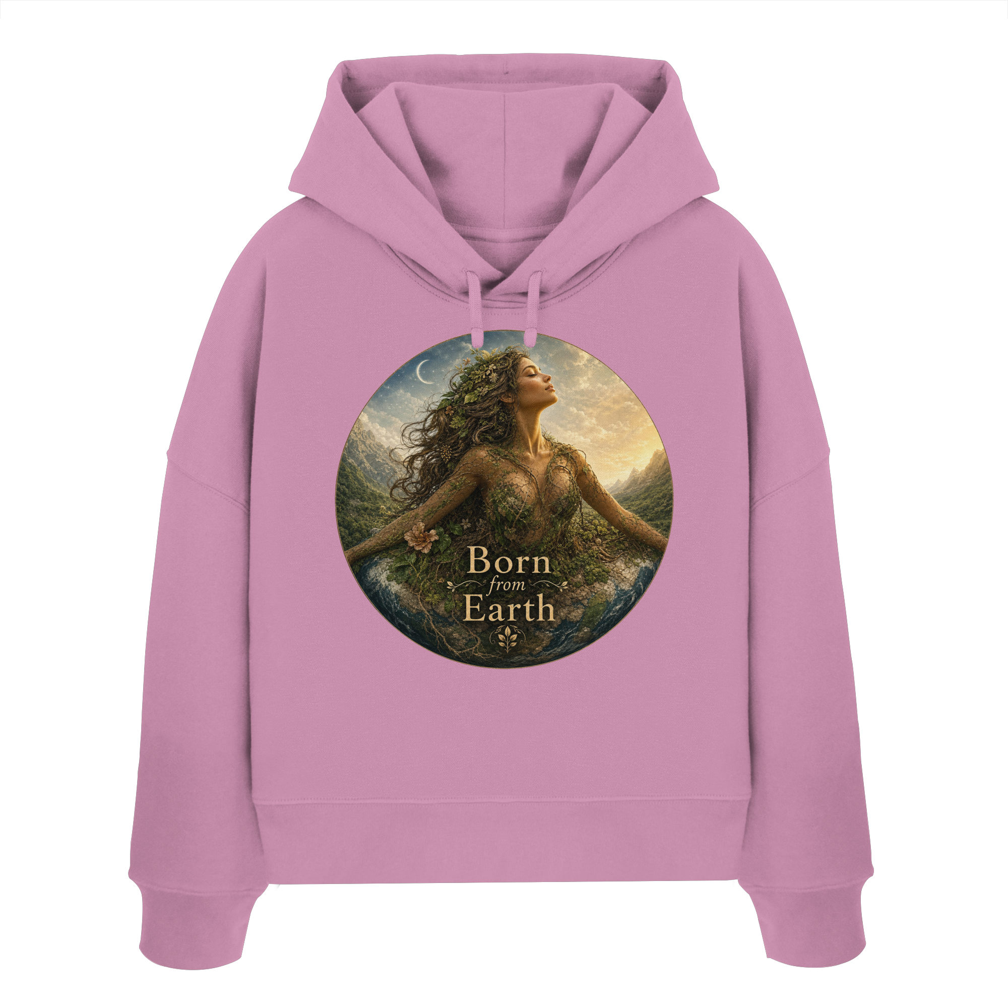 Born from Earth - Womens Organic Boxcut Hoodie