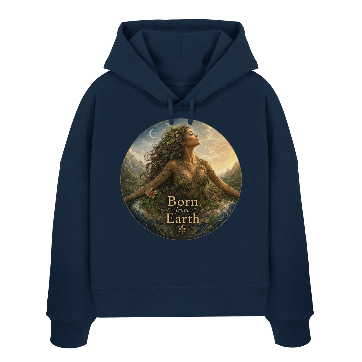 Born from Earth - Womens Organic Boxcut Hoodie