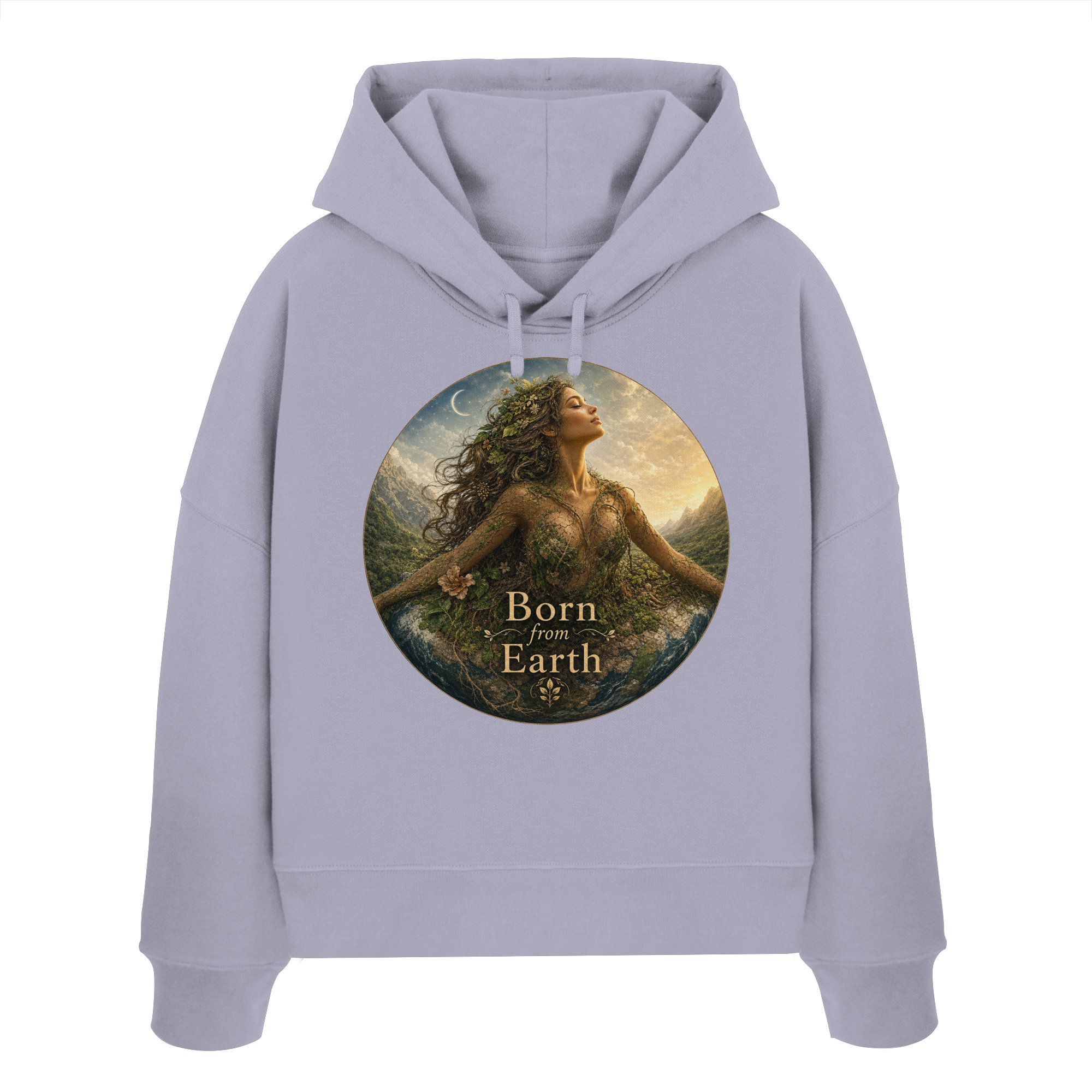 Born from Earth - Womens Organic Boxcut Hoodie
