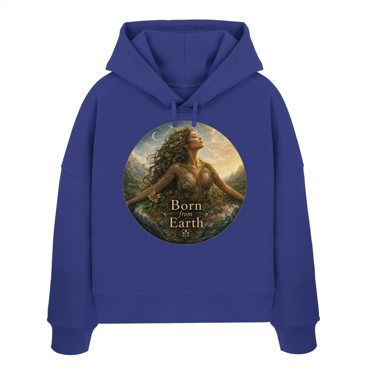 Born from Earth - Womens Organic Boxcut Hoodie